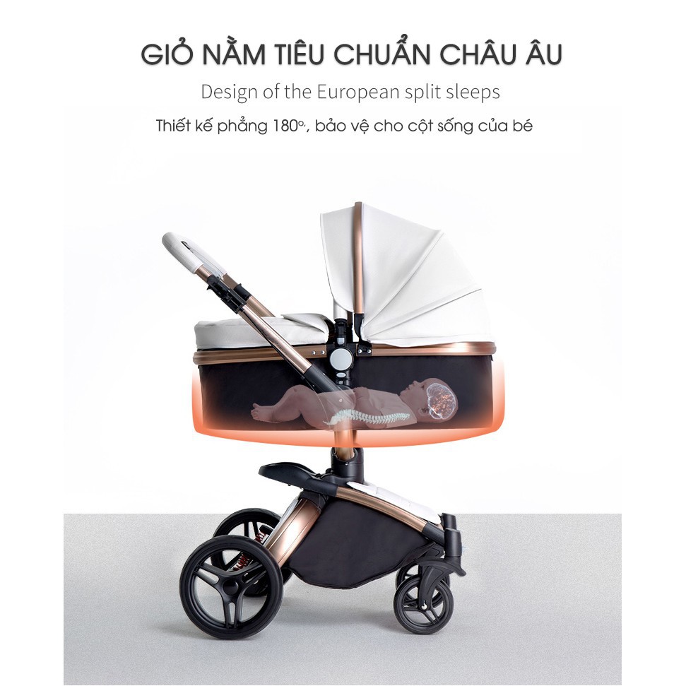 Xe đẩy cao cấp Chilux 360º - Điều chỉnh đa tư thế - Bảo hành 3 năm