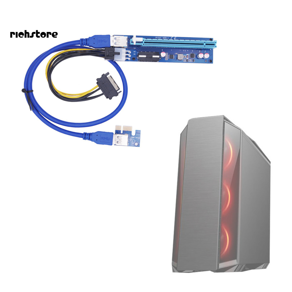 Card Mở Rộng Xdnzx U40 6pin / 4pin 30cm Usb 3.0 Pci-E 1x Sang 16x