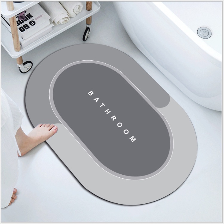 Thảm Lau Chân Silicon Siêu Mềm Siêu Dày, Siêu Thấm Nước Chất Liệu Chống Trượt