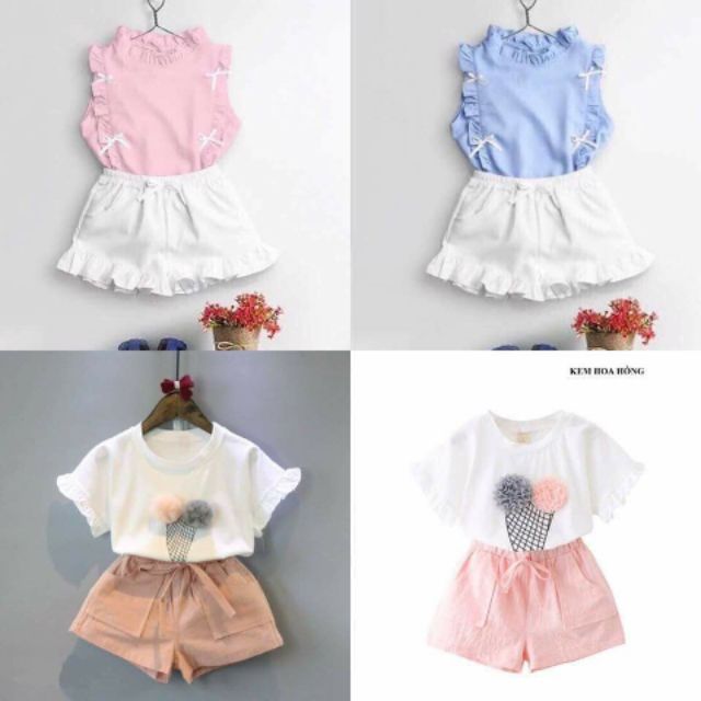 Combo 8 bộ đồ hè cho bé
