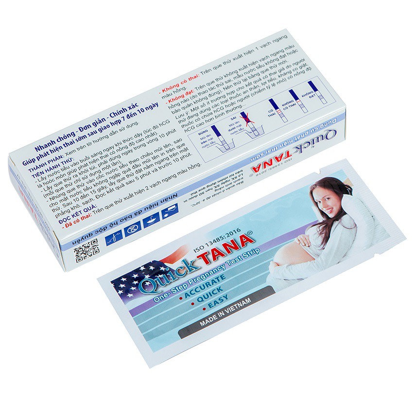 Que thử thai QuickTana 5mm phát hiện thai sớm,chính xác - Dụng cụ phát hiện thai QuickTana Tanaphar tiện lợi