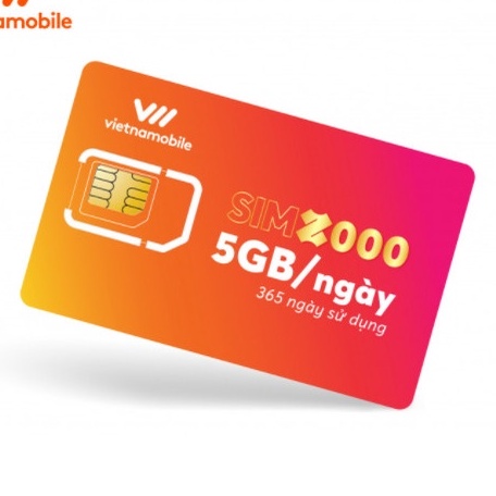 Sim 4g Vietnamobile Miễn phí 1 năm không cần nạp tiền 5GB/Ngày 150 GB/tháng