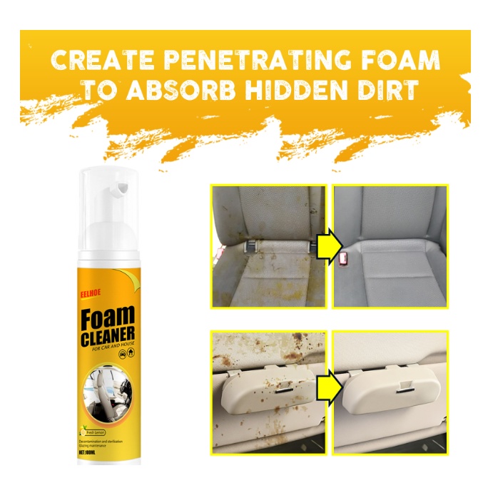 Chai Xịt Bọt, Xịt Rửa Nội Thất, Da, Nhựa, Nhà Cửa, Ô Tô Foam Cleaner 150ml