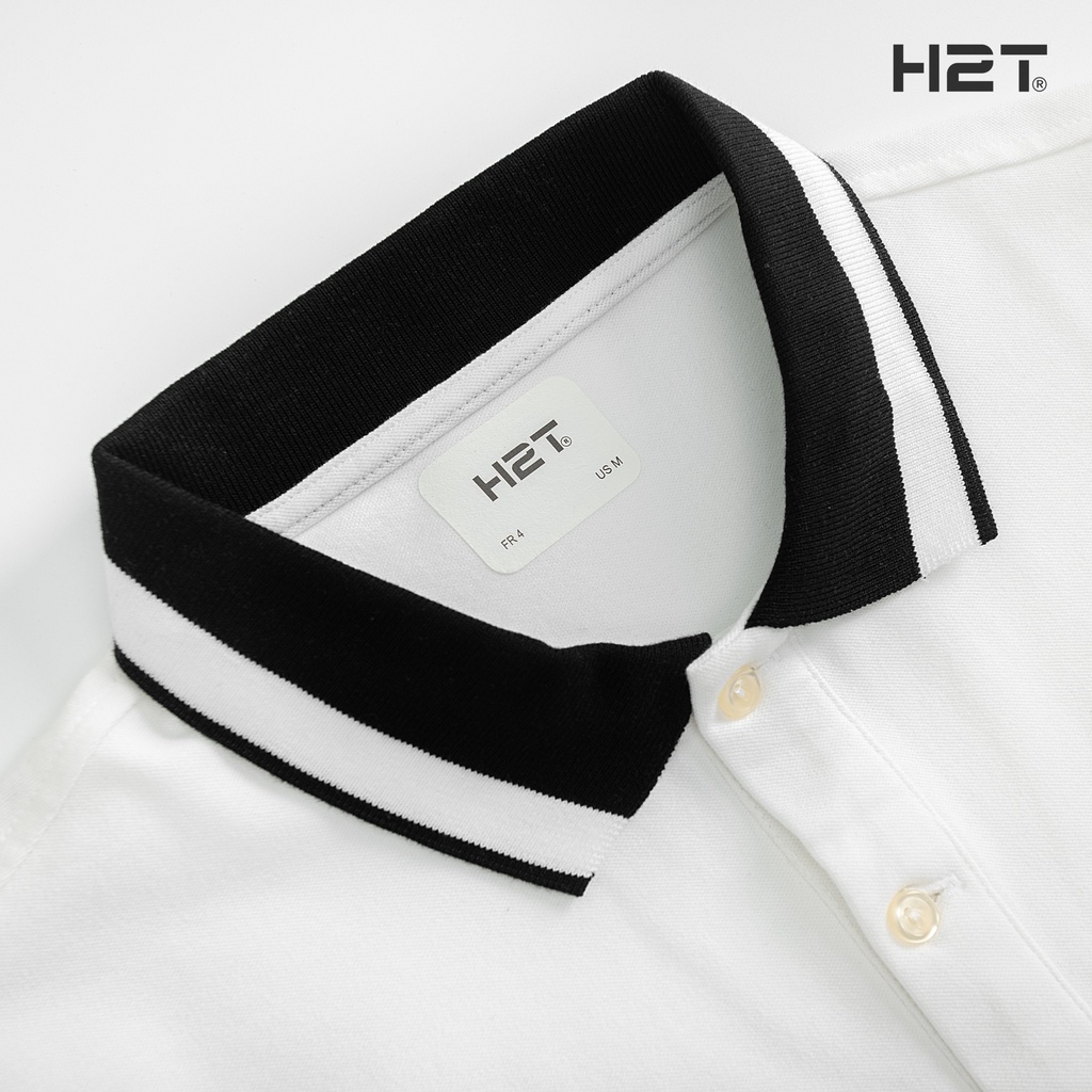 Áo Polo Nam Có Cổ H2T Kiểu Dáng Slim Fit, Trẻ Trung, Ôm Vừa Phải, Cổ Phối Viền Màu Độc Đáo Tay Áo Dệt Bo 1028