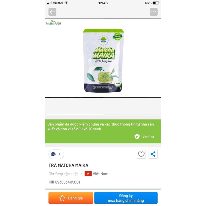 [Organic] Bột Matcha Trà Xanh Nguyên Chất Sấy Lạnh MaikaFood Túi 100gr - Dùng Pha Chế, Làm Bánh, Làm Đẹp