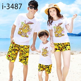 I3487 Áo Thun Gia Đình Mùa Hè Cực Tươi Mát