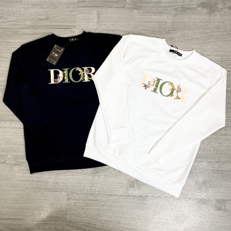 Áo Sweater Nam Nữ Tay Dài In Hoạ Tiết Chữ Dìor