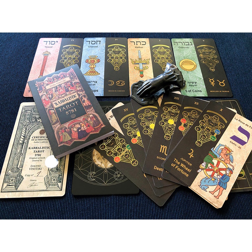 Bộ Bài Kabbalistic Tarot 5781 78 Lá Bài Tặng Đá Thanh Tẩy SB85