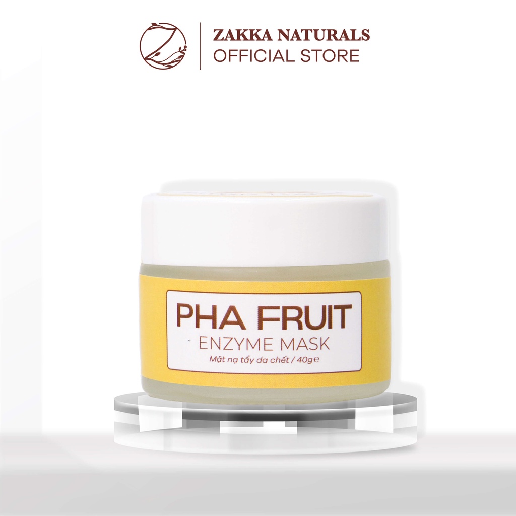 Mặt Nạ Enzyme Trái Cây Zakka Naturals Làm Sạch Mềm Da, Tẩy Tế Bào Chết PHA Fruit Enzyme Mask 40g