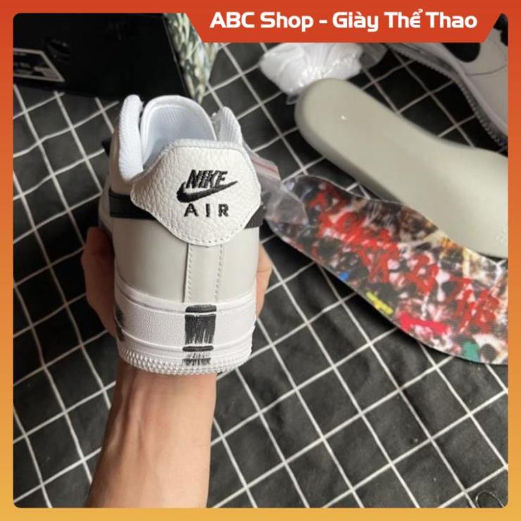 Giày AF1 hoa cúc trắng tróc sơn para 2.0 mới, Giầy Sneaker Force Air Đen cao cấp