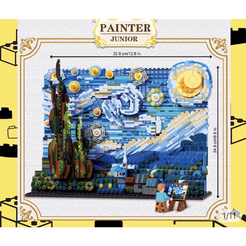 Đồ chơi xếp hình tranh Starry night đêm đầy sao Van Gogh