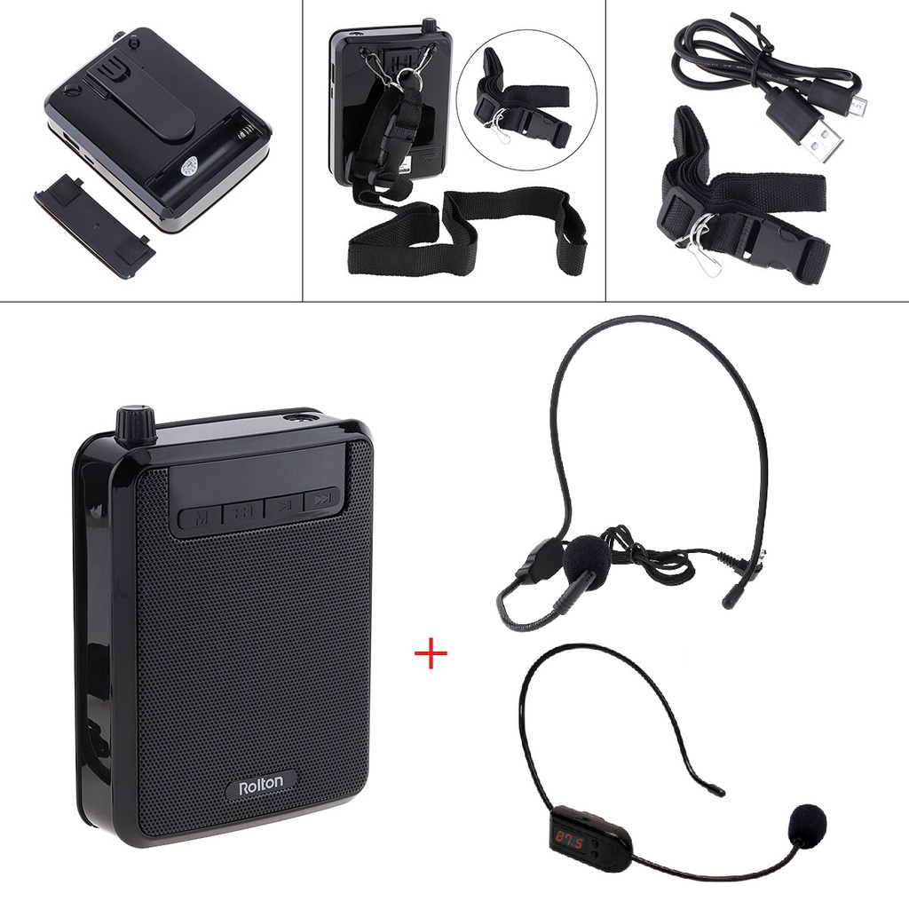 COMBO MÁY LOA TRỢ GIẢNG 4 IN 1 ROLTON K300 TẶNG KÈM MICRO KHÔNG DÂY
