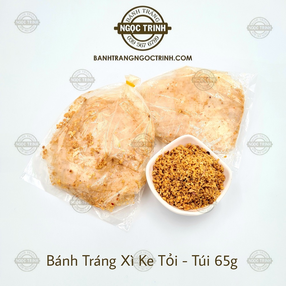 Bánh tráng xì ke tỏi siêu cay chính gốc bánh tráng Ngọc Trinh