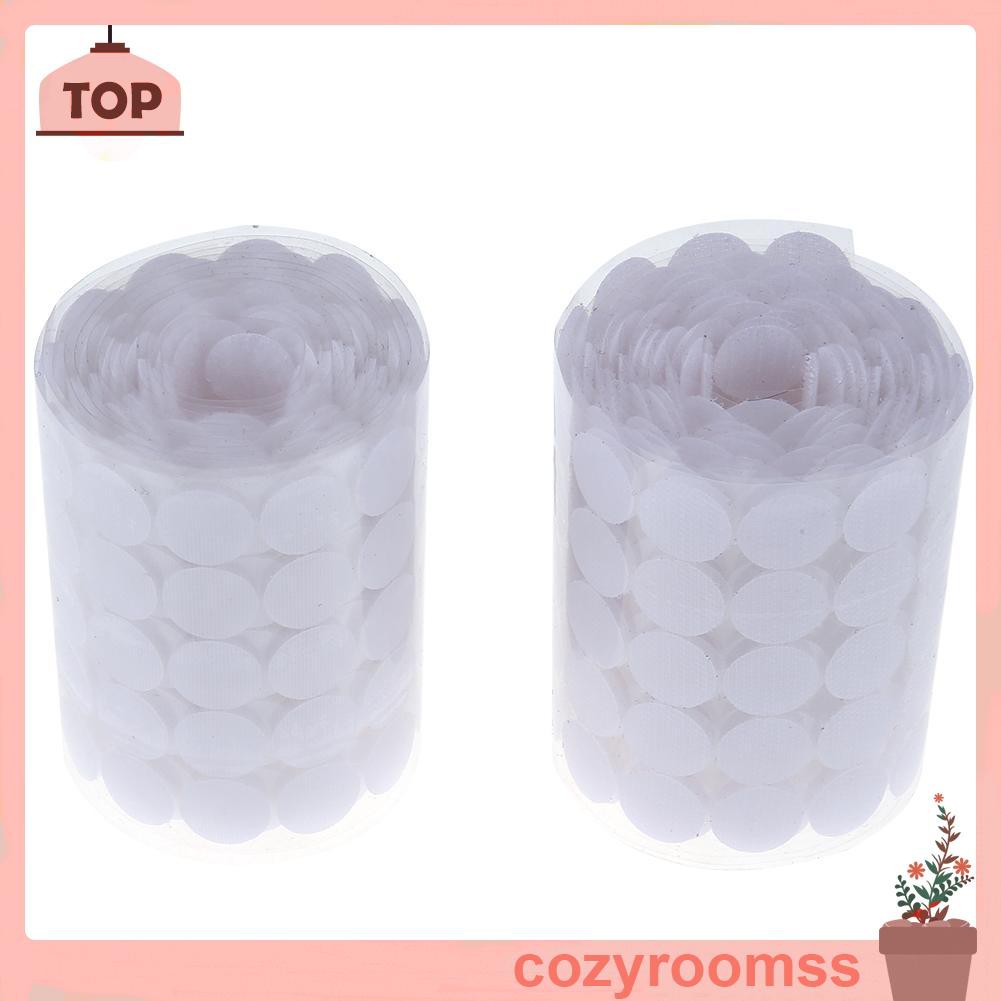 Cozyroomss 100 Pairs Dots Loop Double-Side Self-Adhesive Nylon Tape Snap