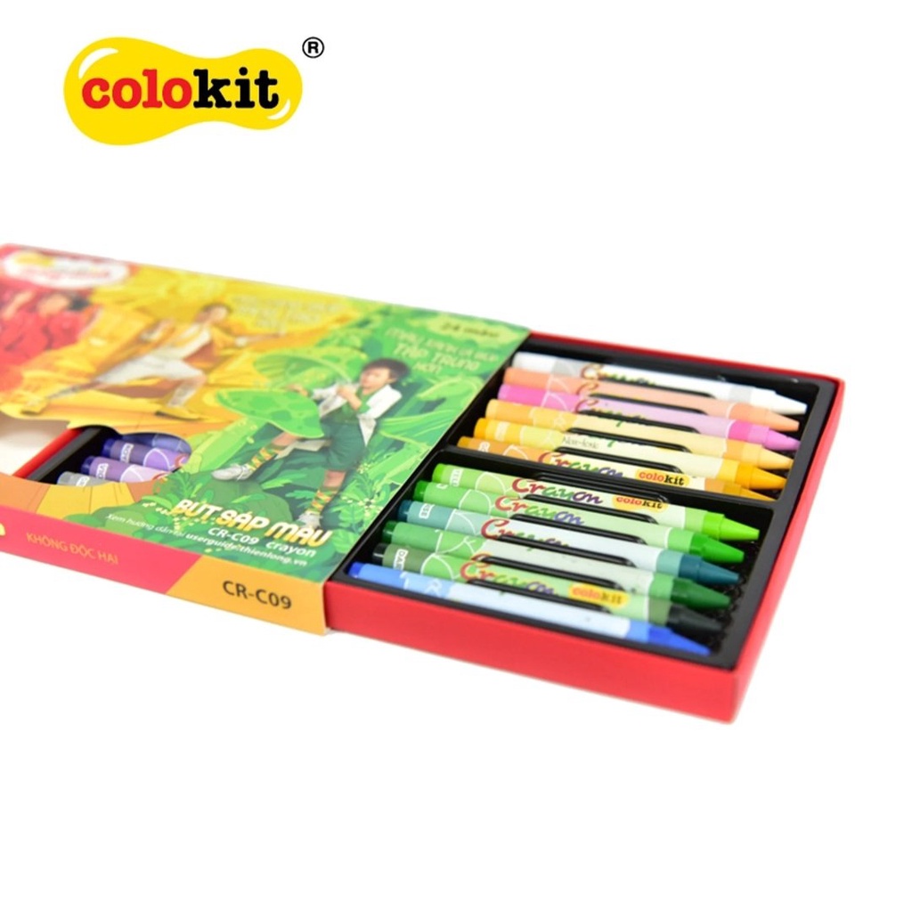 Bút sáp màu Colokit CR-C09  hàng có kiểm tra chất lượng và an toàn