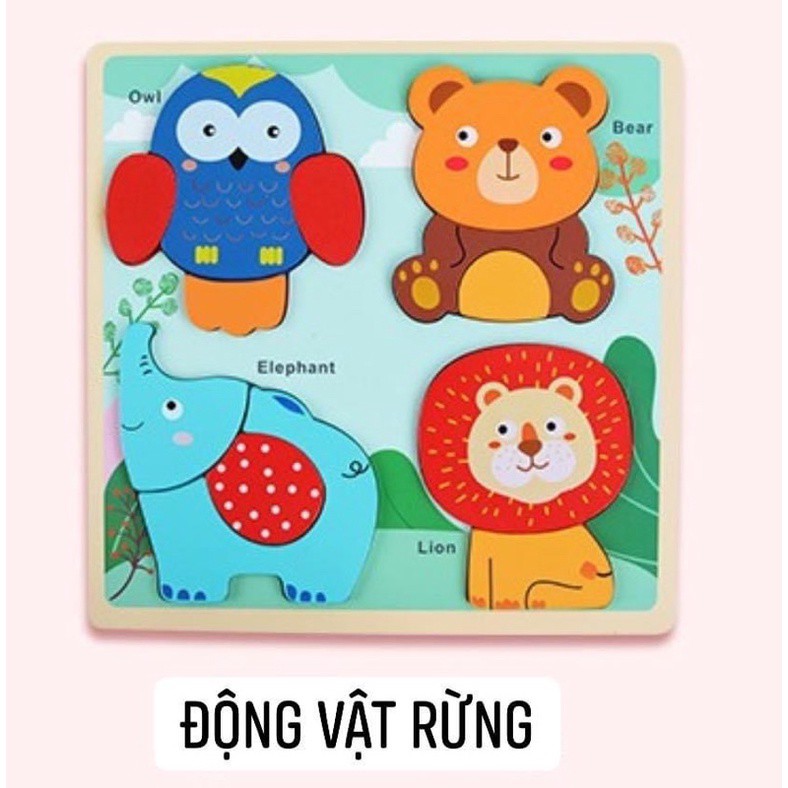Ghép hình 3D bằng gỗ nổi cao cấp