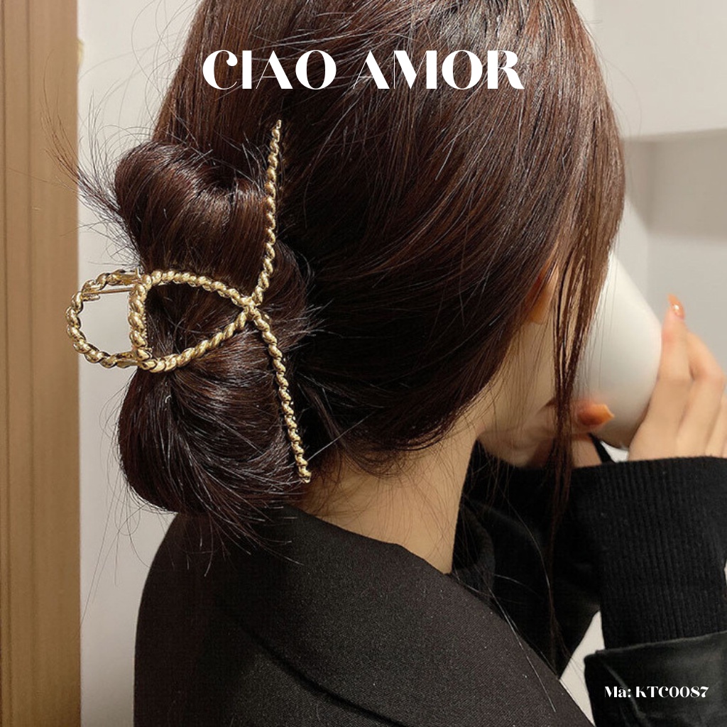 Kẹp tóc càng cua, Kẹp tóc nữ đơn giản hottrend Phụ kiện tóc Ciao Amor - KTC0087
