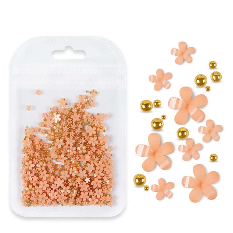 ✿ Miếng Dán Trang Trí Móng Tay Hình Hoa 3D Bằng Acrylic Nhiều Màu Xinh Xắn Cho Nữ