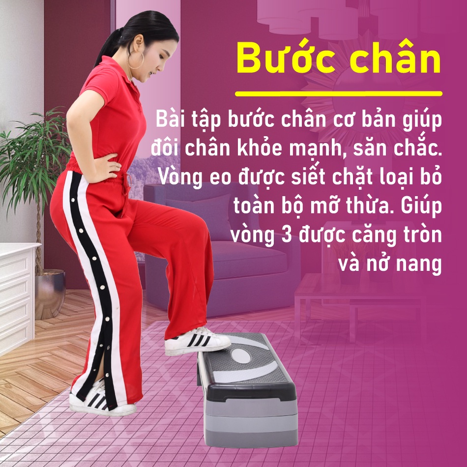 BG-Bục dậm nhảy tập aerobic step giảm cân toàn thân hiệu quả,có thể điều chỉnh