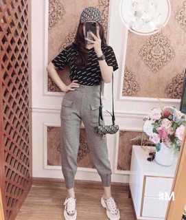 Quần len bo gấu túi nắp
