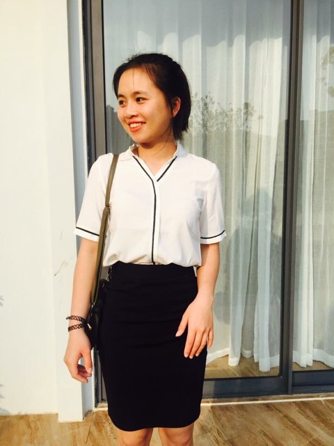 Sơ mi nữ viền cổ V[FREESHIP 99K] | BigBuy360 - bigbuy360.vn