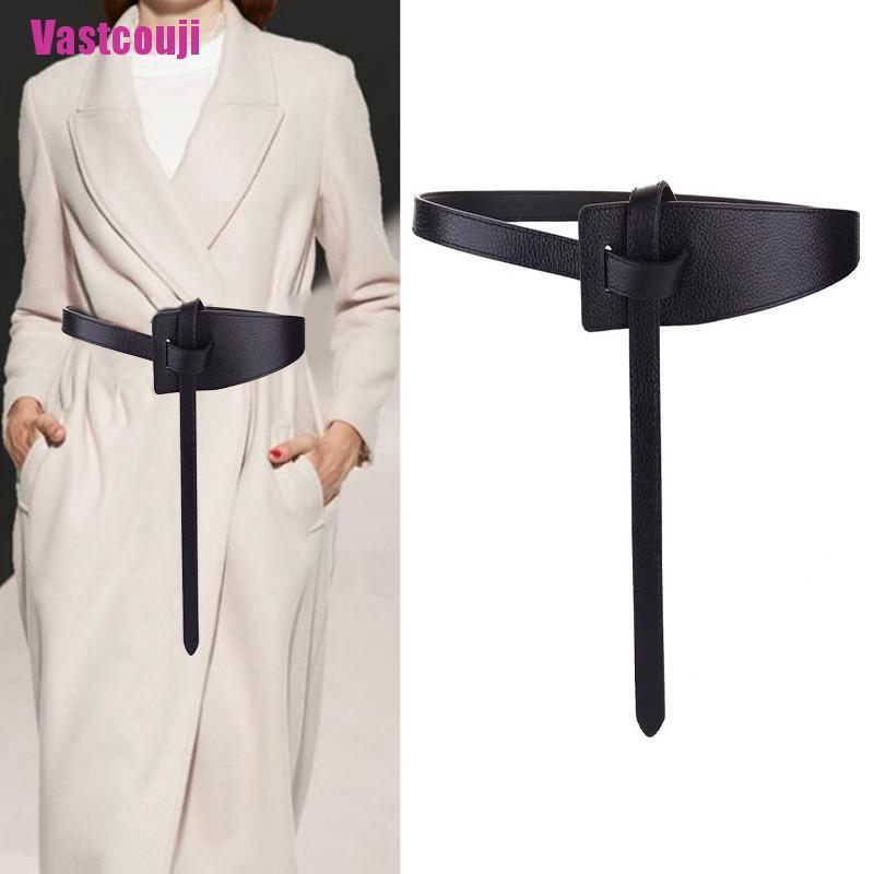 Thắt Lưng Da Bản Rộng Thắt Nơ Thời Trang Cho Nữ