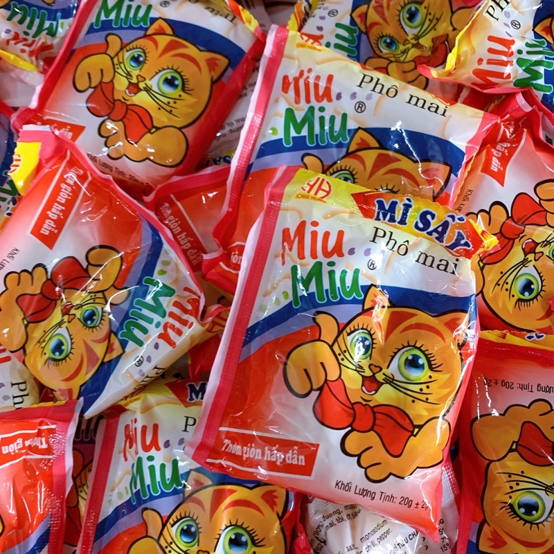 Mì Tôm Trẻ Em Miu Miu Phô Mai Gói 20g Dùng Thử