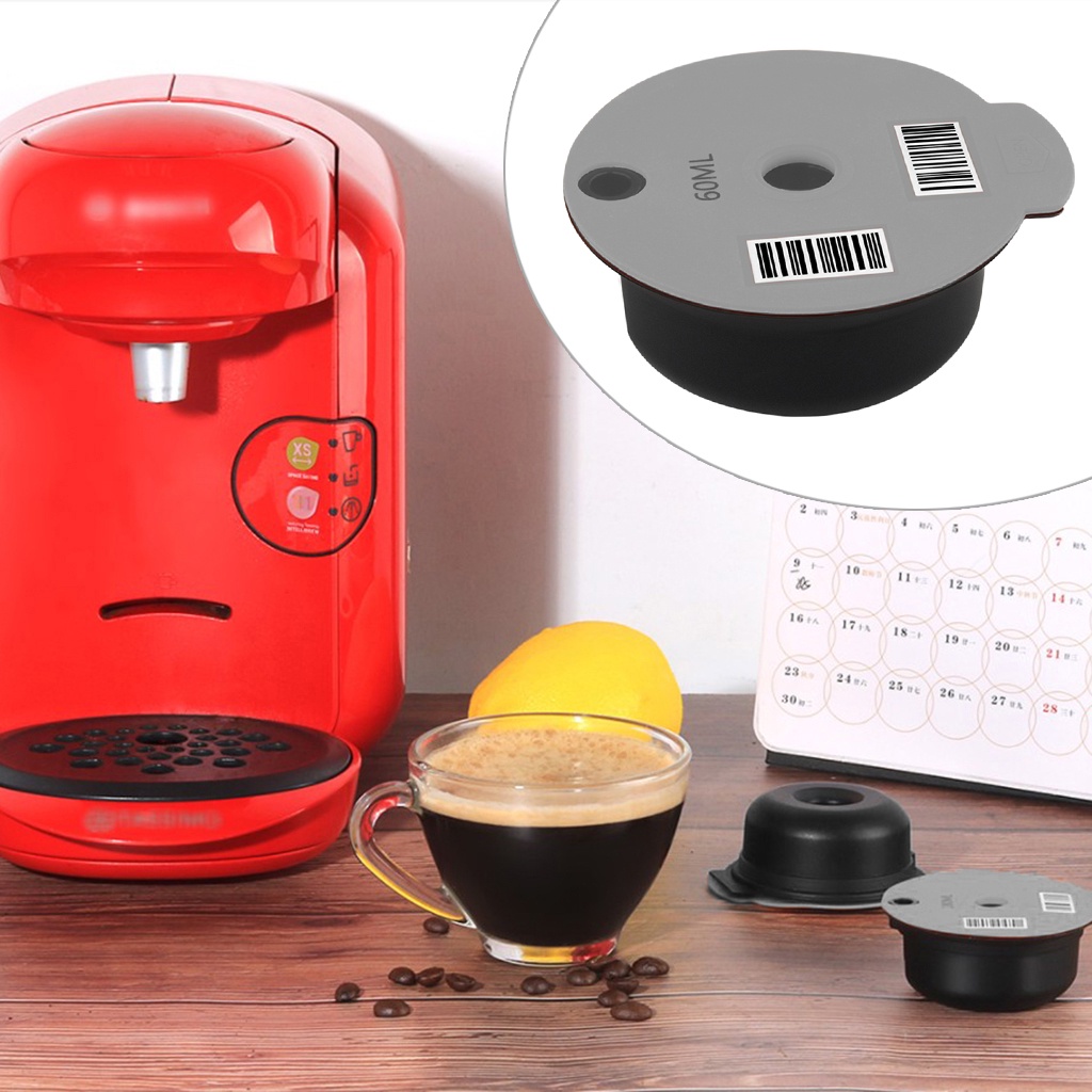 Enjoylife Reusable Coffee Capsule Pod Slicone Lid Fits Bosch for Tassimo Machine 60ml