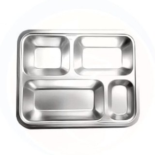 Khay ăn cơm 4 ngăn Inox 304 siêu bền