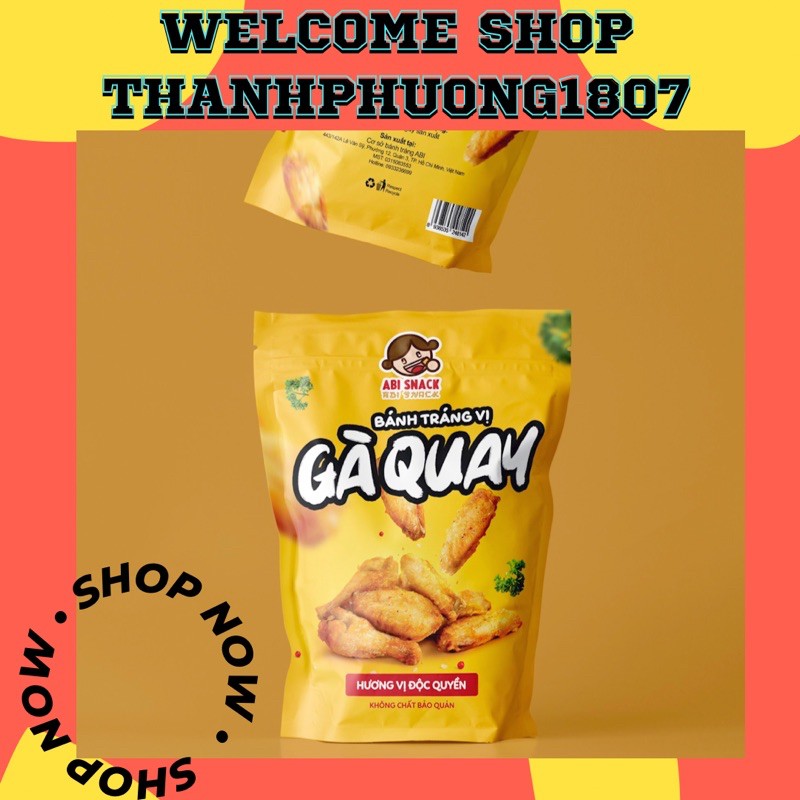 ĐỘC LẠ BÁNH TRÁNG VỊ GÀ QUAY ABI 80G MUA 2 BỊCH TẶNG KHẨU TRANG | BigBuy360 - bigbuy360.vn