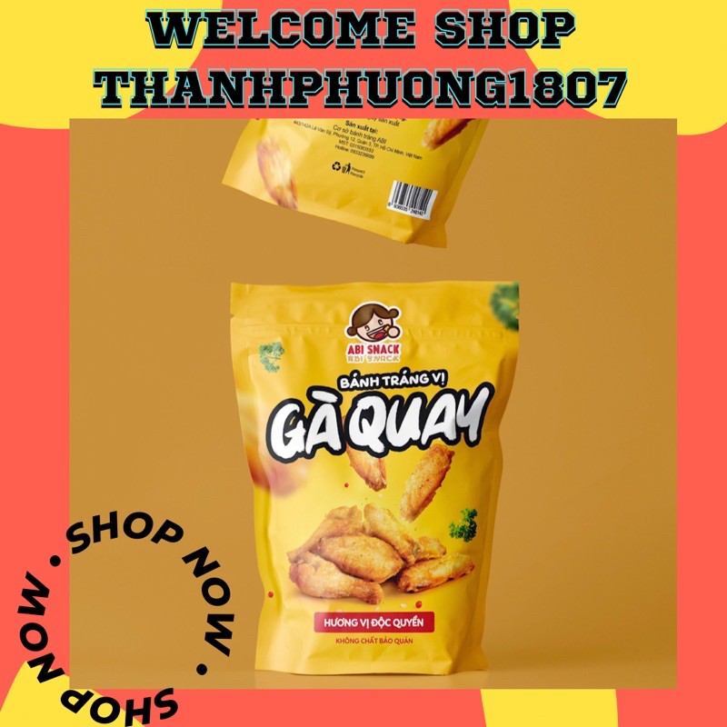 ĐỘC LẠ BÁNH TRÁNG VỊ GÀ QUAY ABI 80G MUA 2 BỊCH TẶNG KHẨU TRANG | BigBuy360 - bigbuy360.vn