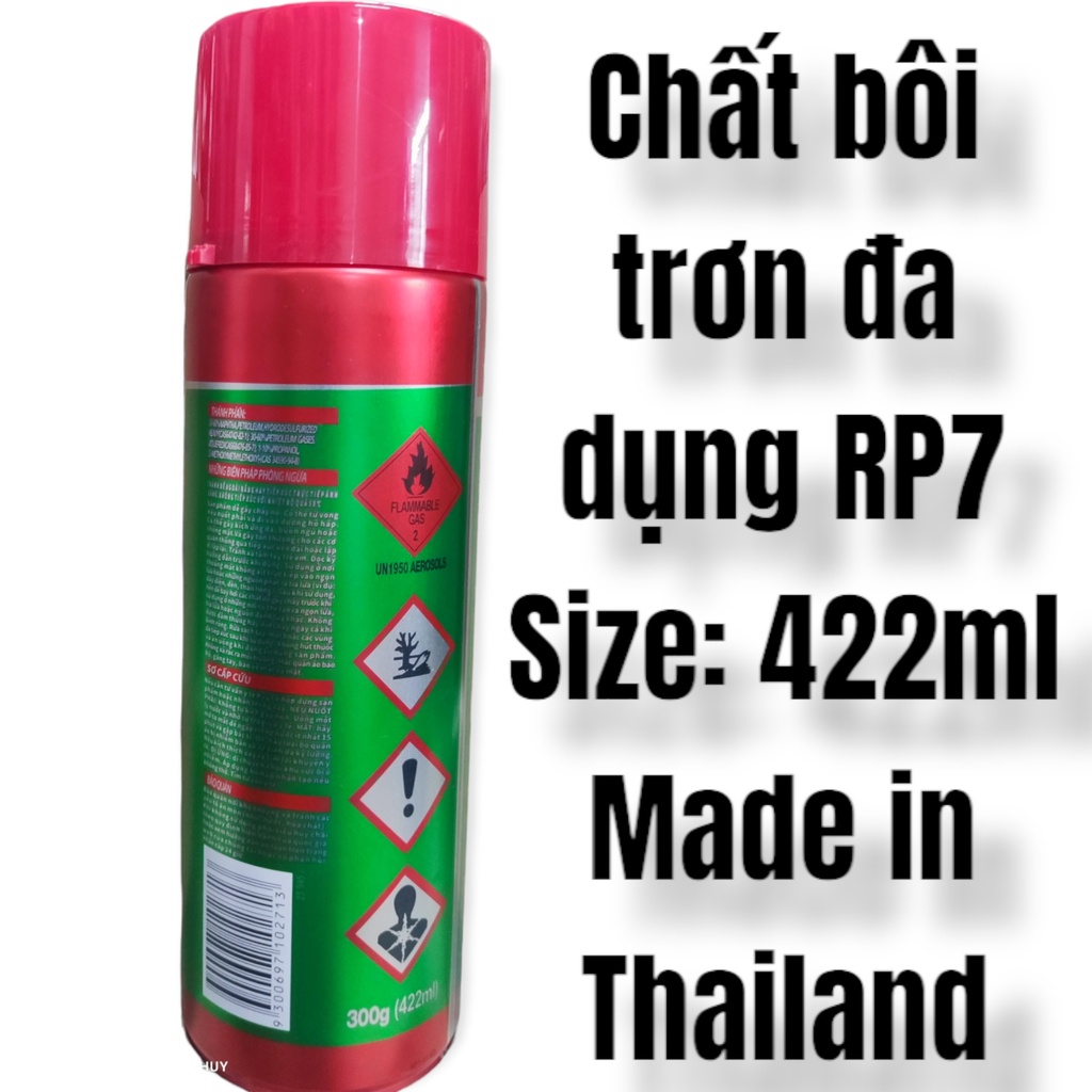 Chất bôi trơn đa dụng và chống rỉ sét RP7 - 2 thể tích 422ml và 247ml - Made in Thailand
