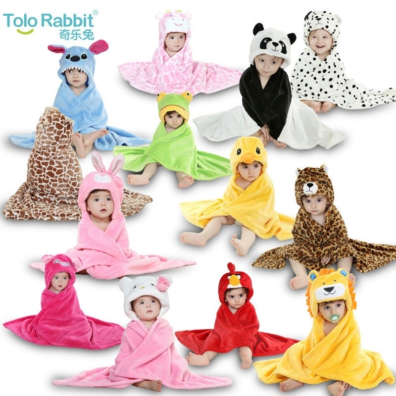 Áo choàng ủ lông thú ấm áp cho bé