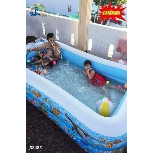 Bể bơi 2,1m 3 tầng xịn xò