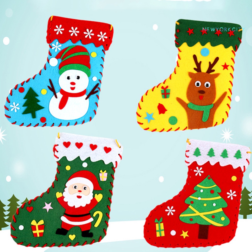 1 Đôi Vớ Thủ Công Màu Sắc Tươi Sáng Thân Thiện Với Môi Trường Cho Trẻ Mẫu Giáo / Trẻ Em DIY