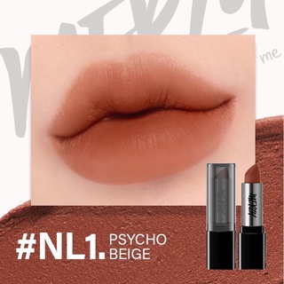 Son thỏi lì, lên màu chuẩn, mịn mượt nhẹ môi merzy noir in the lipstick 3.3g