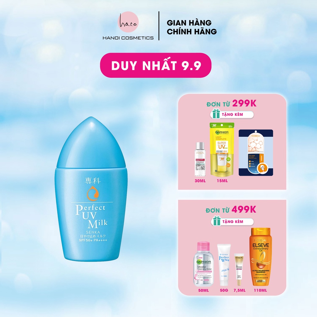 Kem chống nắng dạng sữa Senka Perfect UV Milk SPF 50+, PA++++