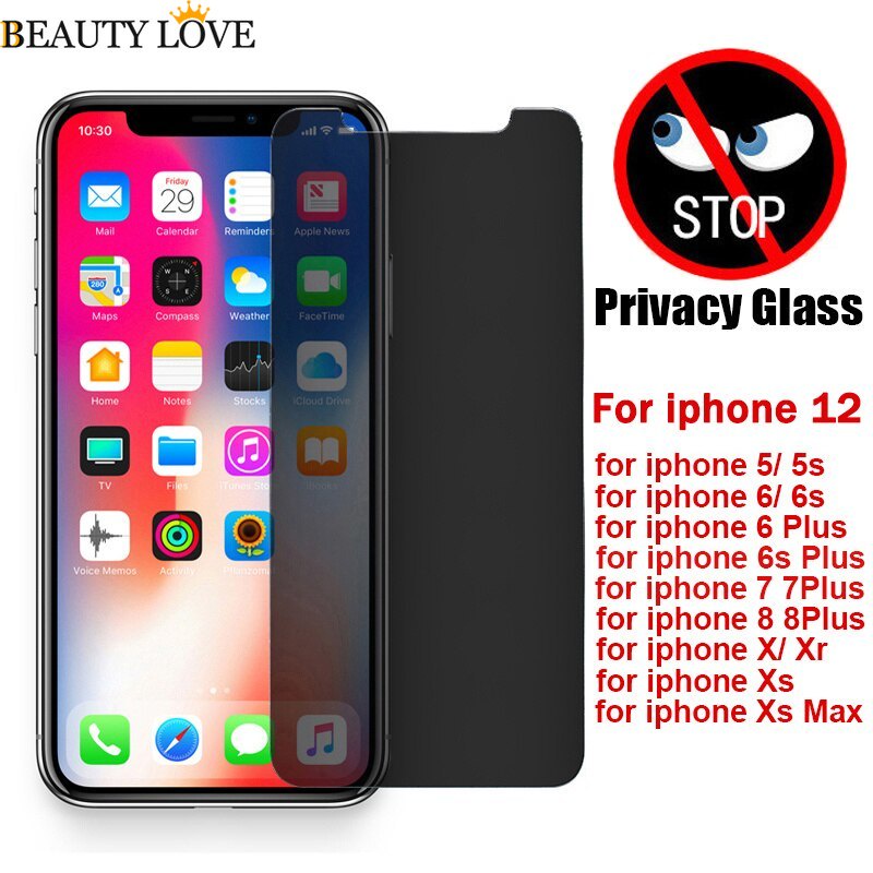 Kính Cường Lực Chống Thâm Nhập Thông Tin Bảo Vệ Màn Hình Cho Iphone 12 Pro Max Iphone X XR XS Max 6 7 8 Plus