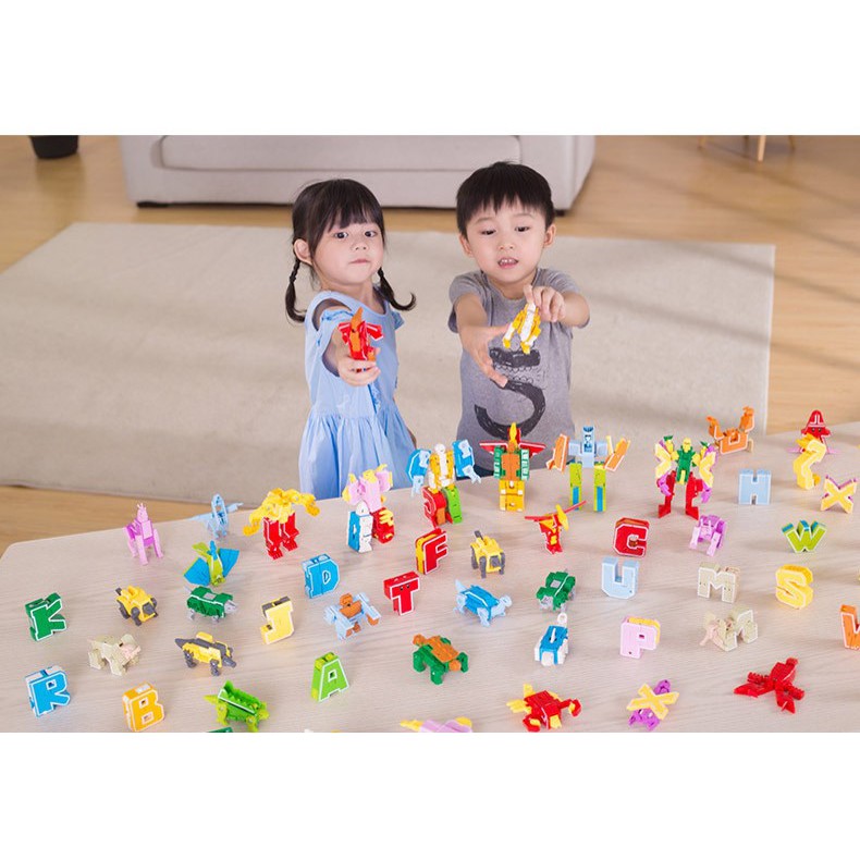 Bộ CHỮ CÁI BIẾN HÌNH THÔNG MINH thành động vật H-I-J-K-L-M-N