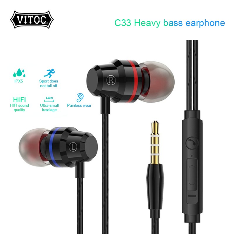 Tai nghe Vitog cổng 3.5mm thể thao