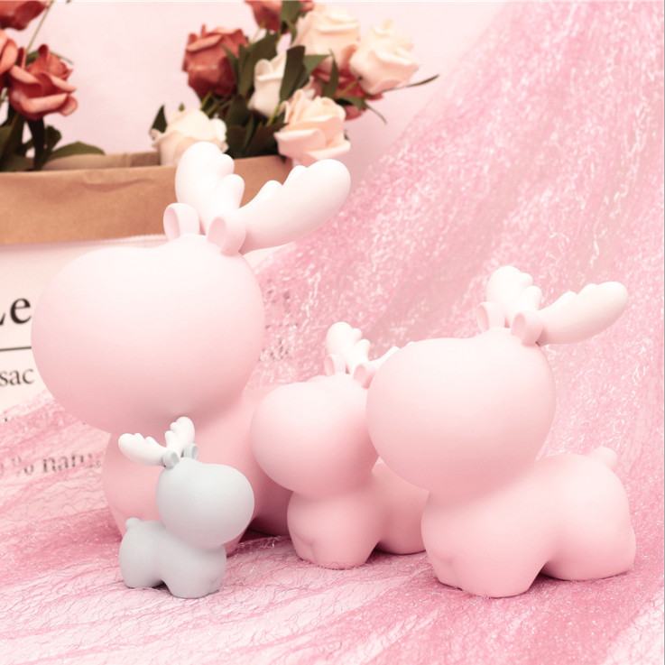 Tượng Hươu Đầu To Trang Trí Bàn Làm Việc