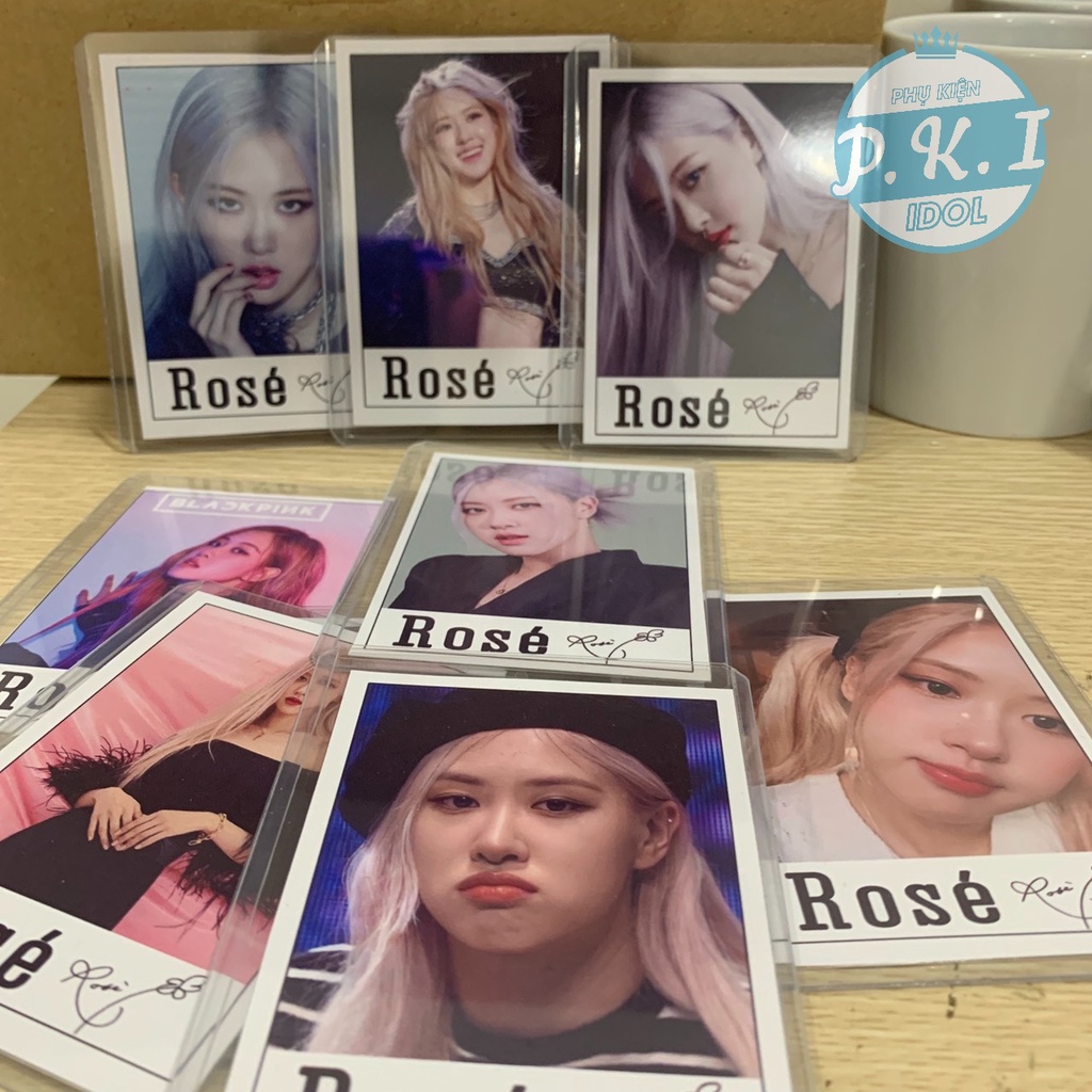 Bộ Lomo Card Rosé Kèm Chữ Kí - Tặng Cả 9 Toploader Bảo Vệ