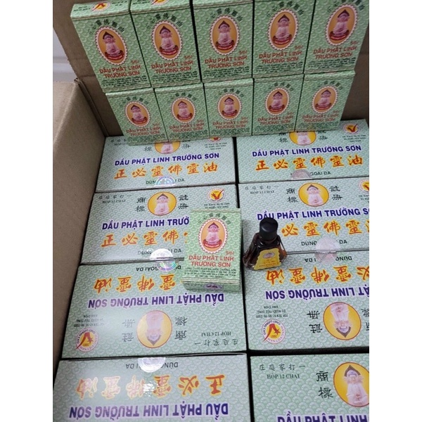Dầu Phật Linh Trường Sơn giải cảm, ho, sổ mũi, nhức đầu, nhức mỏi  (HỘP 1CHAI - lốc 10C