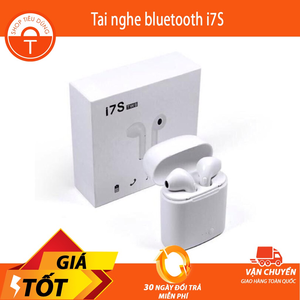 ⚡️[Free ship] Tai nghe Bluetooth EarPods ip7s loại 2 tai có hộp sạc