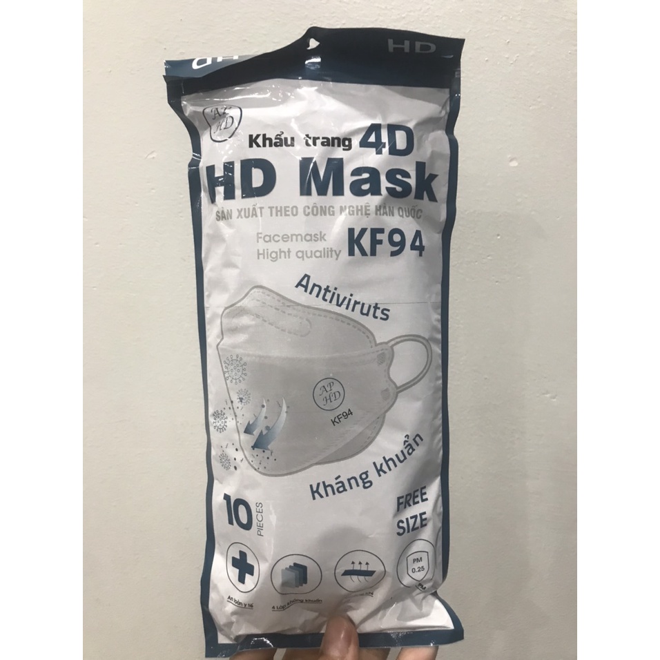 KHẨU TRANG 4D KF94 MASK AN PHONG - 1 TÚI 10 CÁI