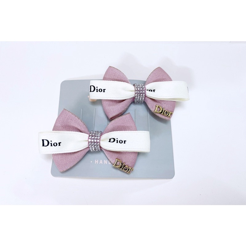 kẹp tóc dây nơ dior cho bé 1set / 2c