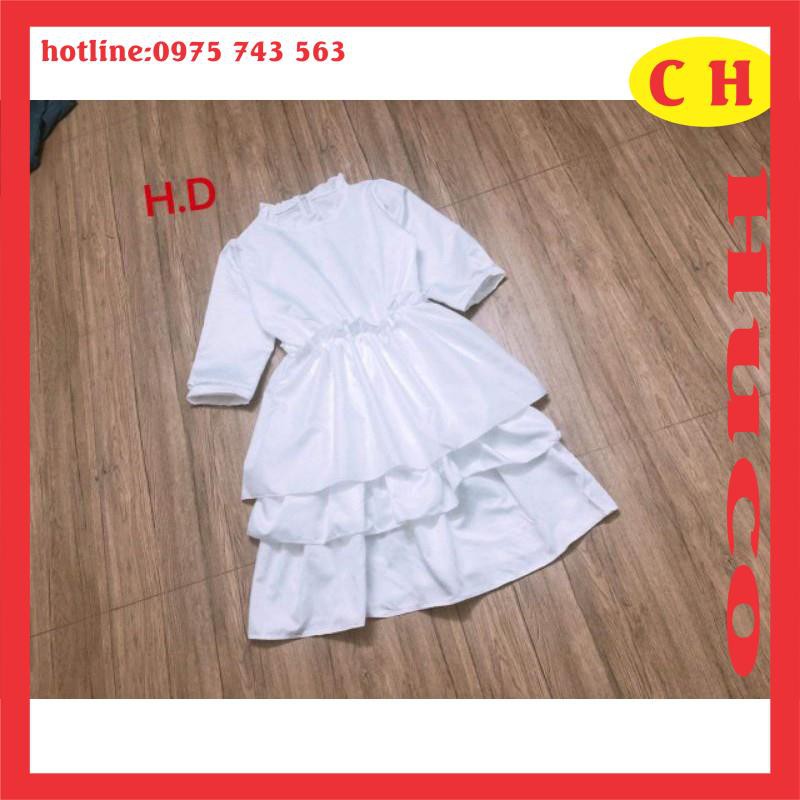 🦋sét đầm nữ🦋đầm nữ vintage trắng tinh khôi🦋váy nữ kiểu dáng trẻ trung dài xòe ba tầng freesize giá rẻ kèm video ảnh thật | BigBuy360 - bigbuy360.vn