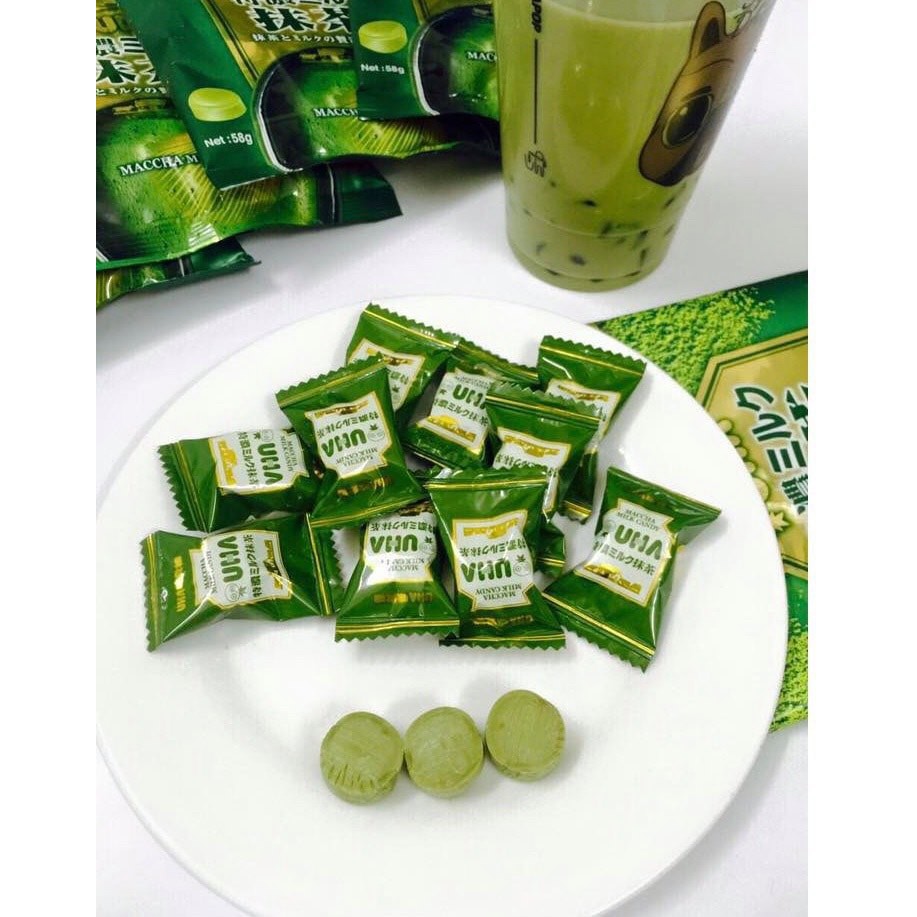Kẹo trà xanh matcha UHA 8.2 Nhật Bản - 4902750898974 date 2024