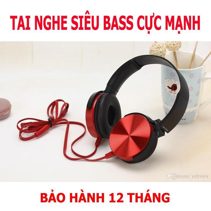 Tai nghe chụp tai over ear SIÊU BASS XB450AP chất lượng tuyệt vời, âm thanh bass sống động- FULLBOX