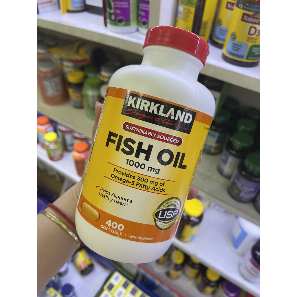 Dầu cá Fish oil Kirkland 1000mg 400 viên